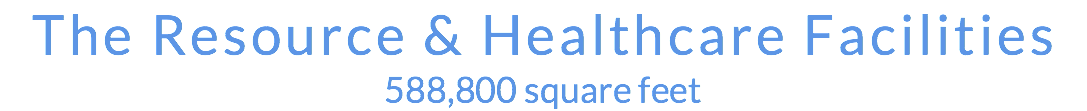 The Resource & Healthcare Facilities 588,800 square feet